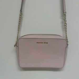 Michael Kors Pink Crossbody Bag with Structured Design